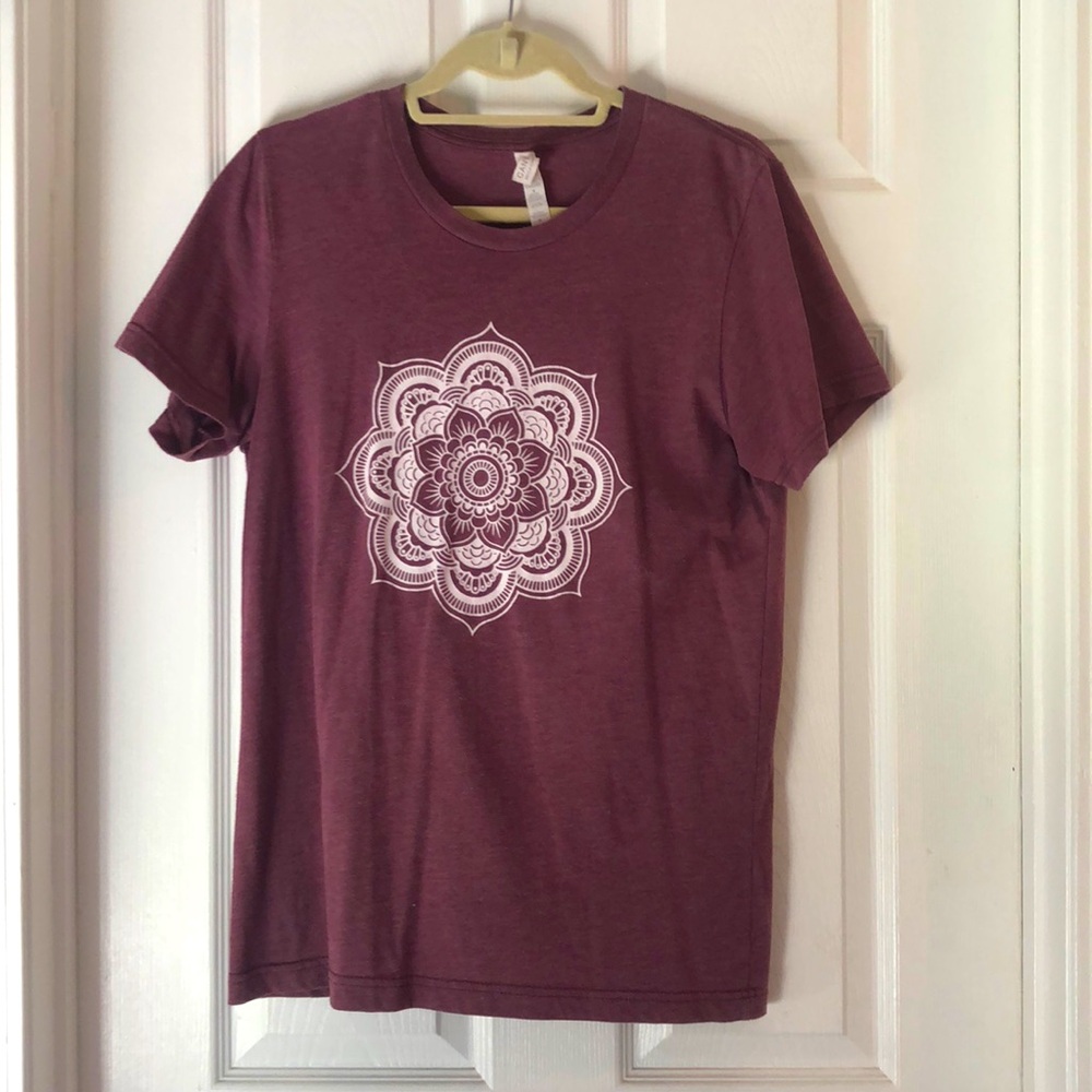 Canvas | Burgundy Purple Mandala Women’s Tee Shirt